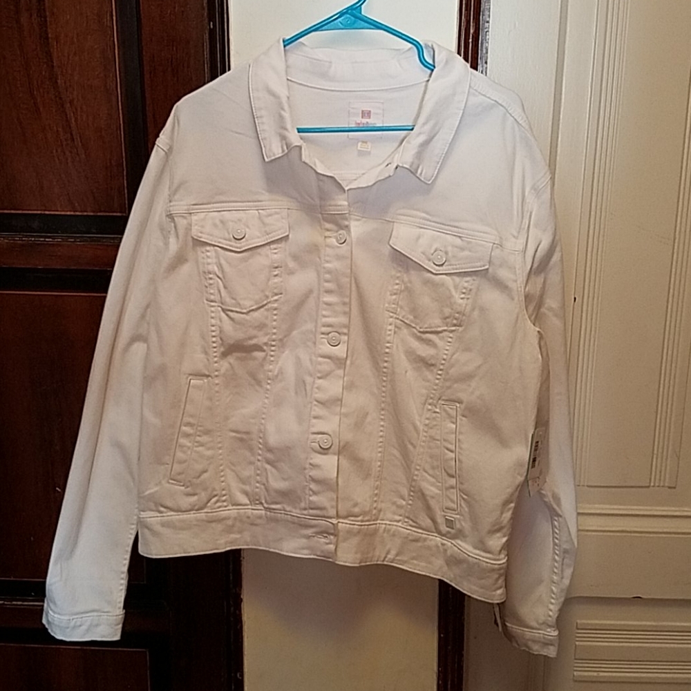 Lularoe white jean jacket